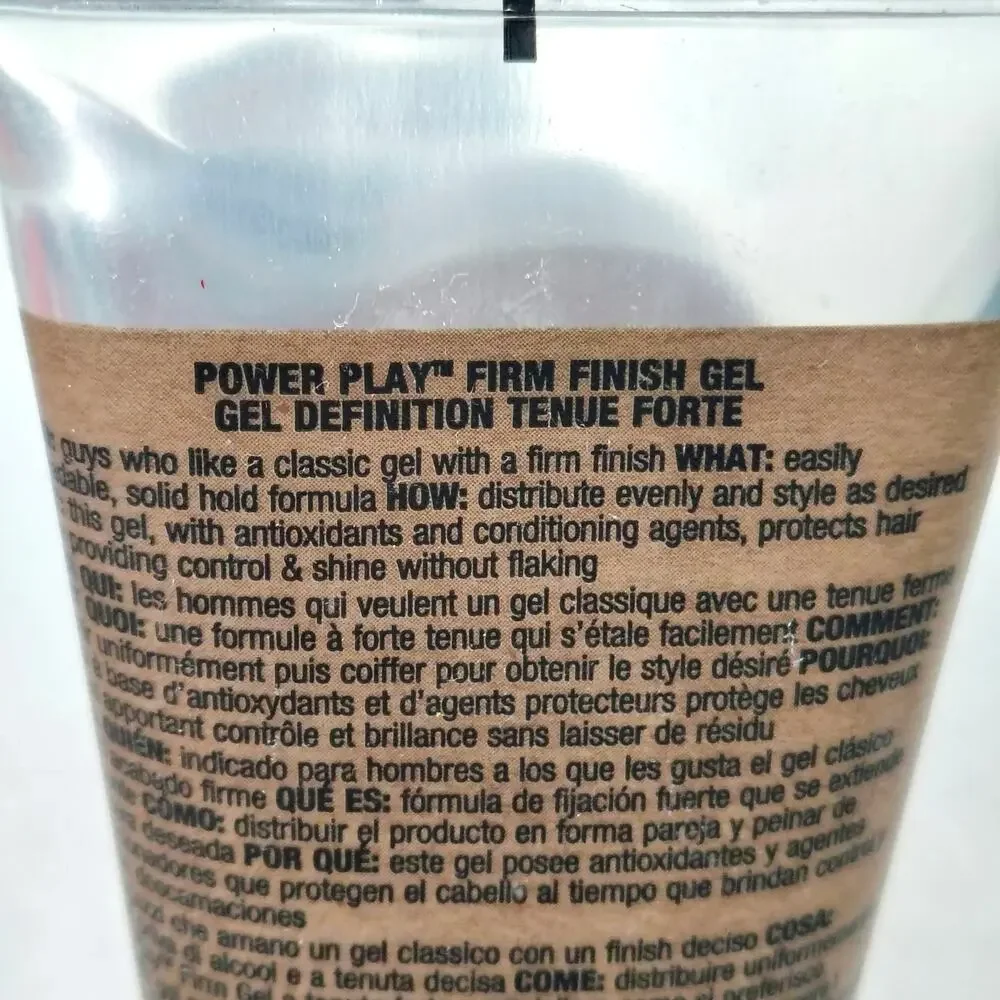 Bed Head For Men Power Play Firm Finish Gel Hair Beard Styling 6.76 oz. NEW